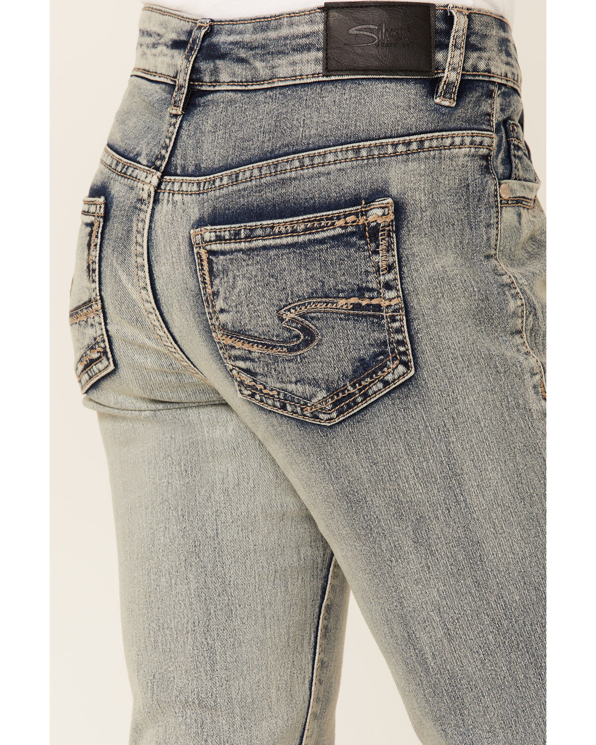 Image #3 - Silver Little Girls' Tammy Bleach Wash Bootcut Jeans, Blue, hi-res