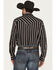 Image #4 - Cinch Men's Modern Fit Striped Long Sleeve Snap Western Shirt, Black, hi-res