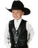 Image #1 - Roper Boys' Lambskin Leather Vest, Black, hi-res