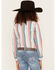 Image #4 - Cruel Girl Girls' Striped Print Long Sleeve Pearl Snap Western Shirt, Purple, hi-res
