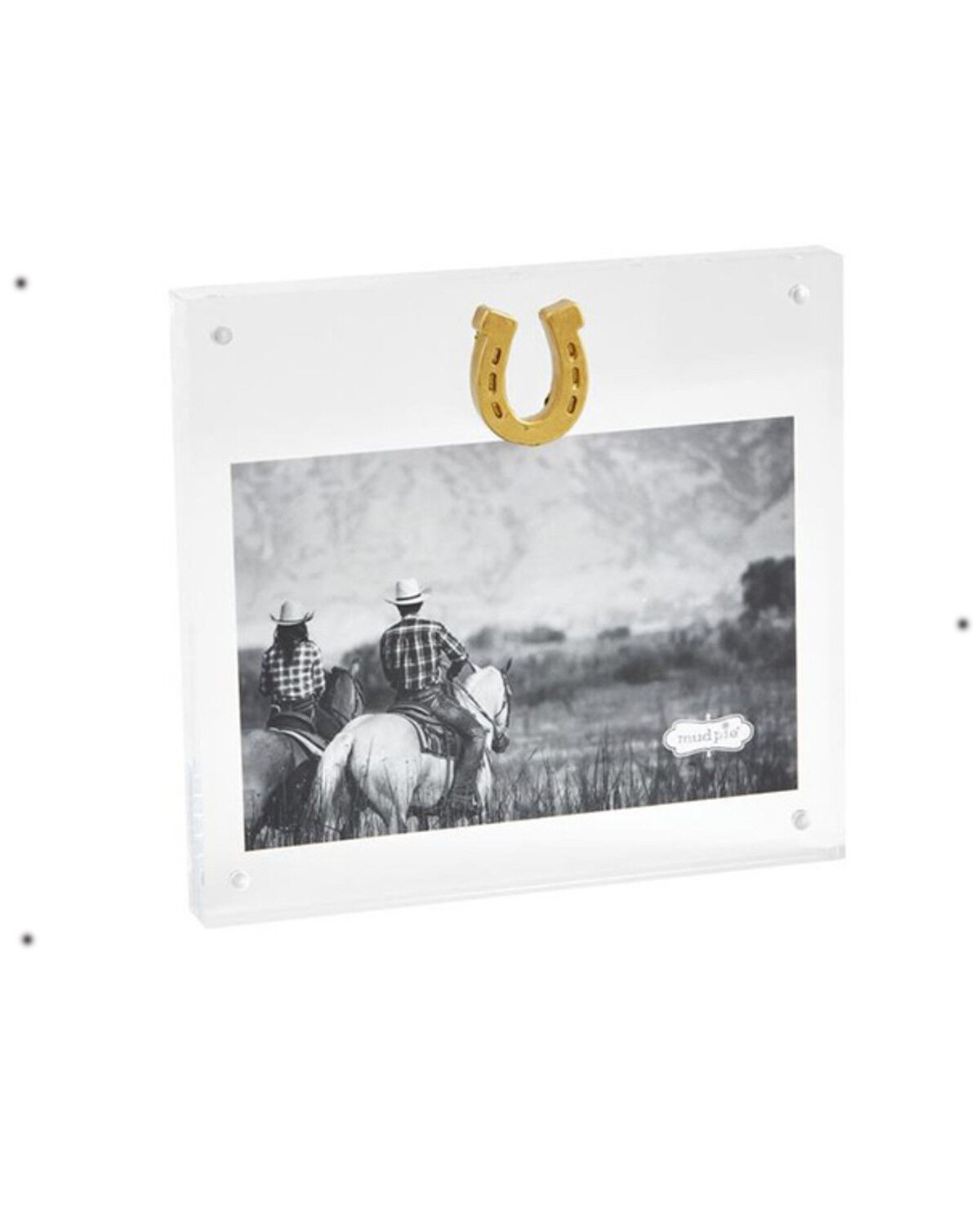 Image #1 - Mud Pie Horseshoe Acrylic Frame, Multi, hi-res