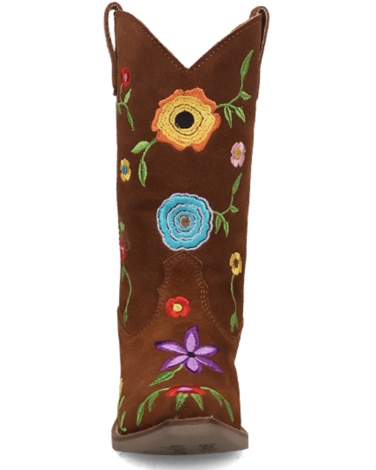 Image #4 - Dingo Little Girls' Flower Power Western Boots - Snip Toe, Brown, hi-res