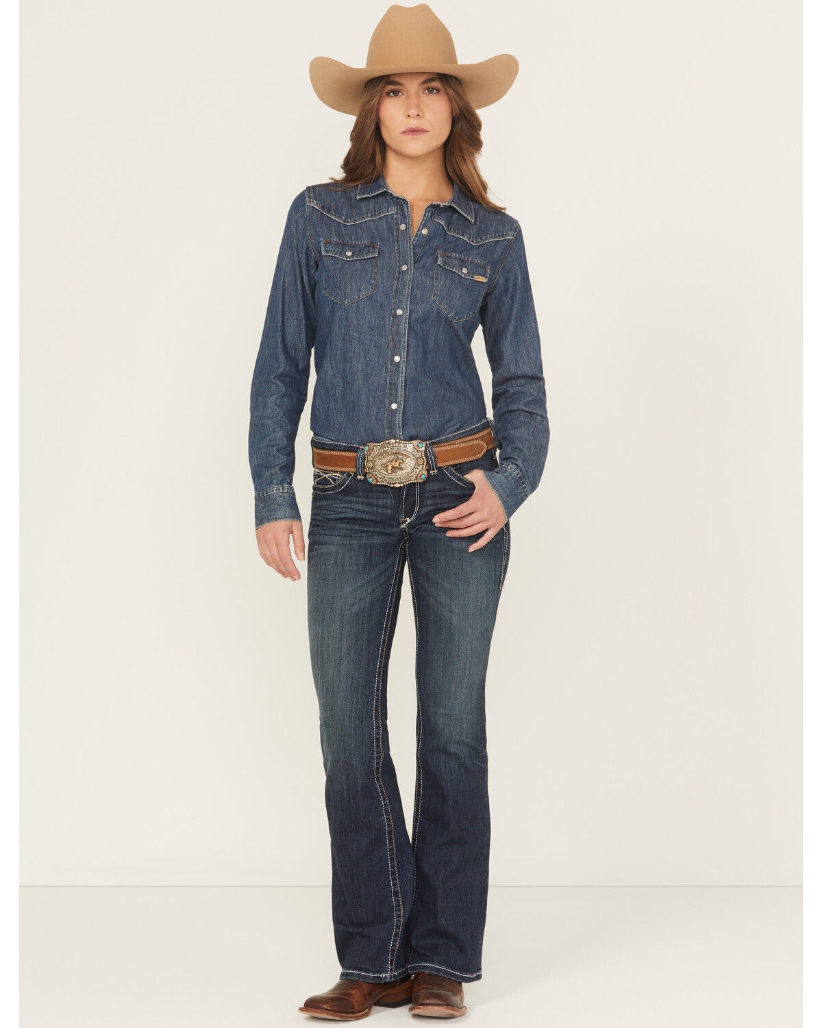 Jean Femme Studio 5 Bootcut Taille 28x33 - Denim Léger Stretch, Occasion Très Bon État