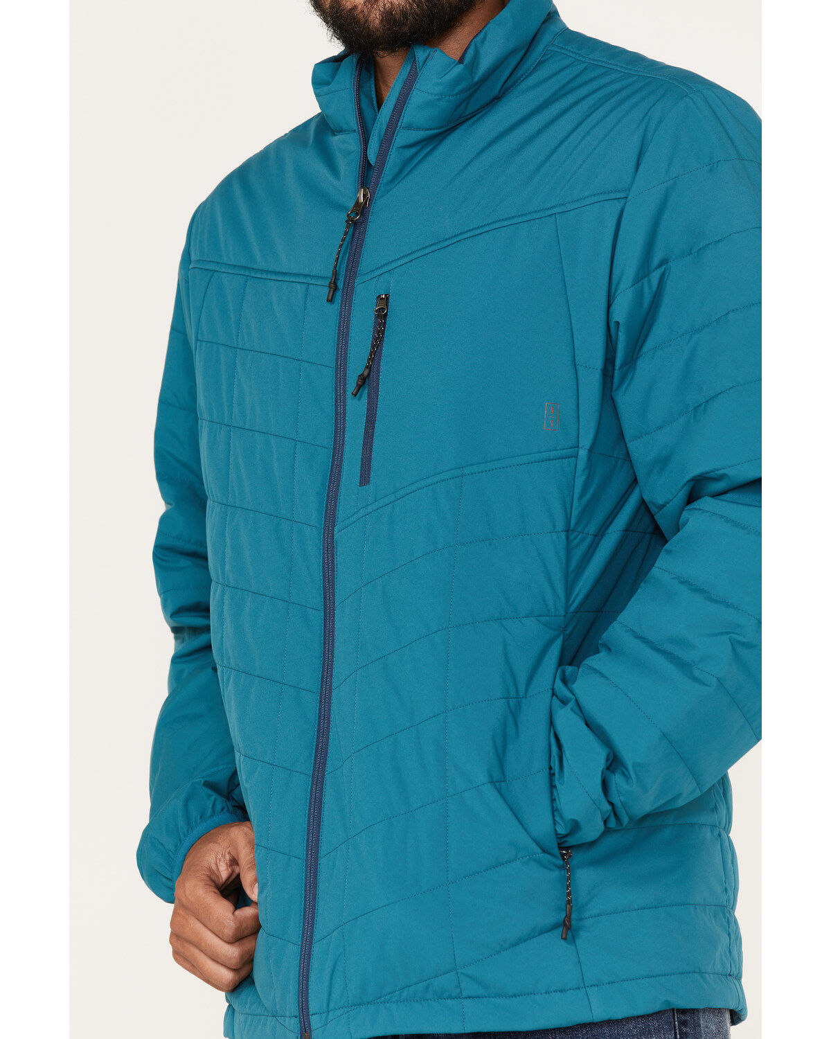 Image #3 - Brothers and Sons Men's Performance Lightweight Puffer Packable Jacket, Teal, hi-res