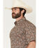 Image #2 - Cinch Men's Boot Barn Exclusive Floral Print Short Sleeve Button-Down Stretch Western Shirt, Charcoal, hi-res