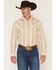 Image #1 - Gibson Trading Co Men's Dustline Striped Long Sleeve Snap Western Shirt, Lt Brown, hi-res