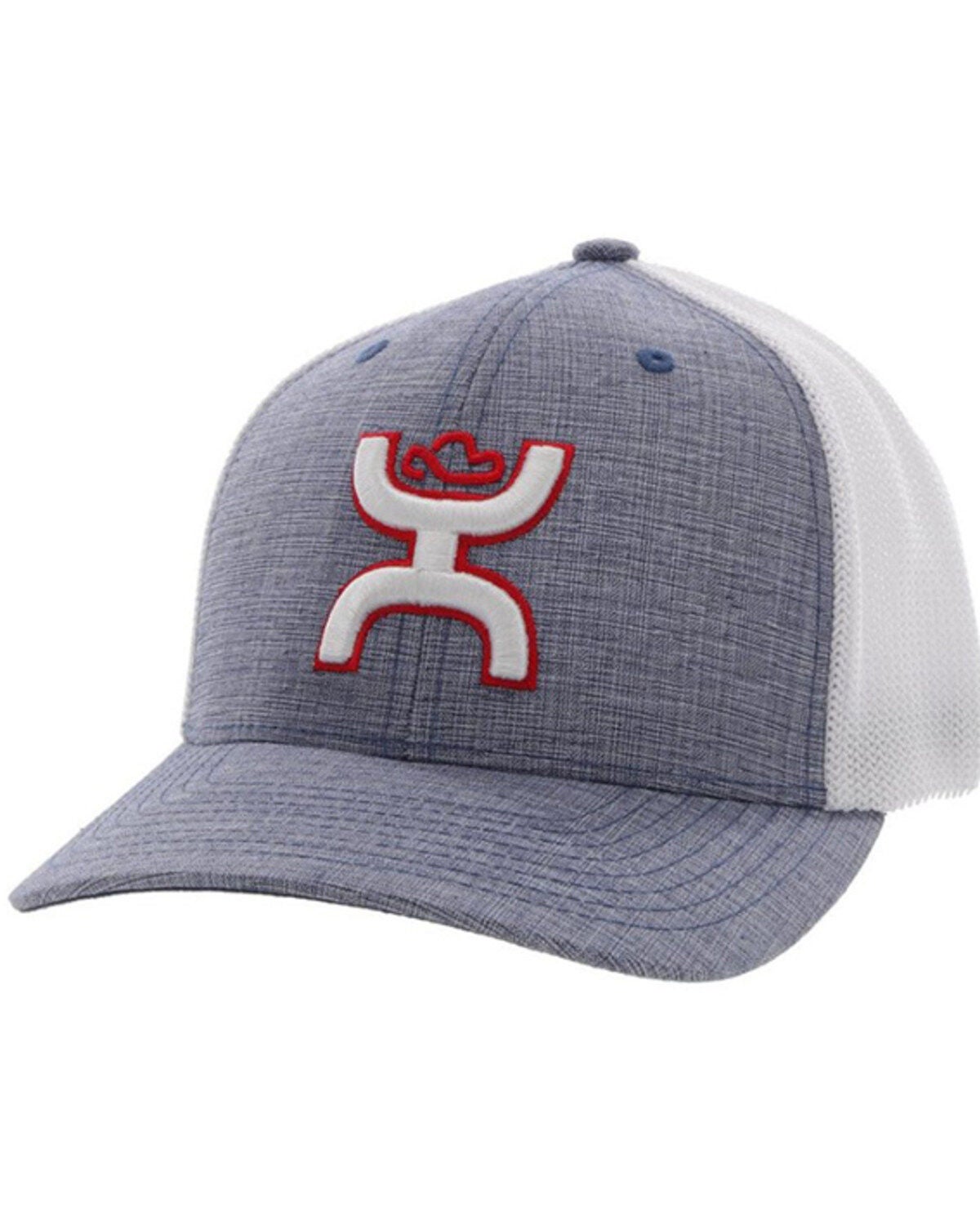 Hooey Boys' Coach FlexFit Trucker Cap, Blue, hi-res
