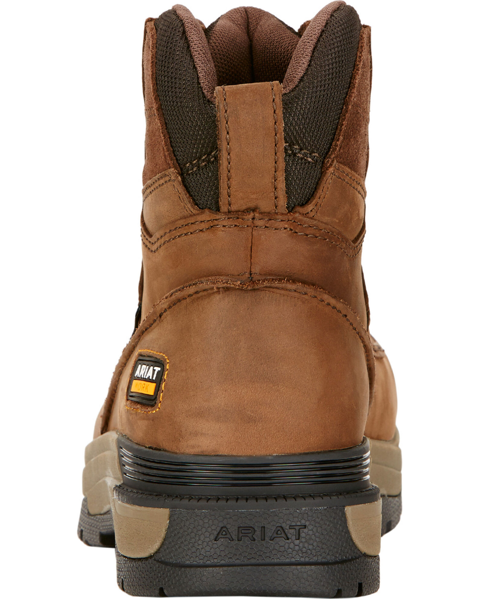 Image #11 - Ariat Men's Mastergrip 6" Waterproof Work Boots - Soft Toe, Brown, hi-res