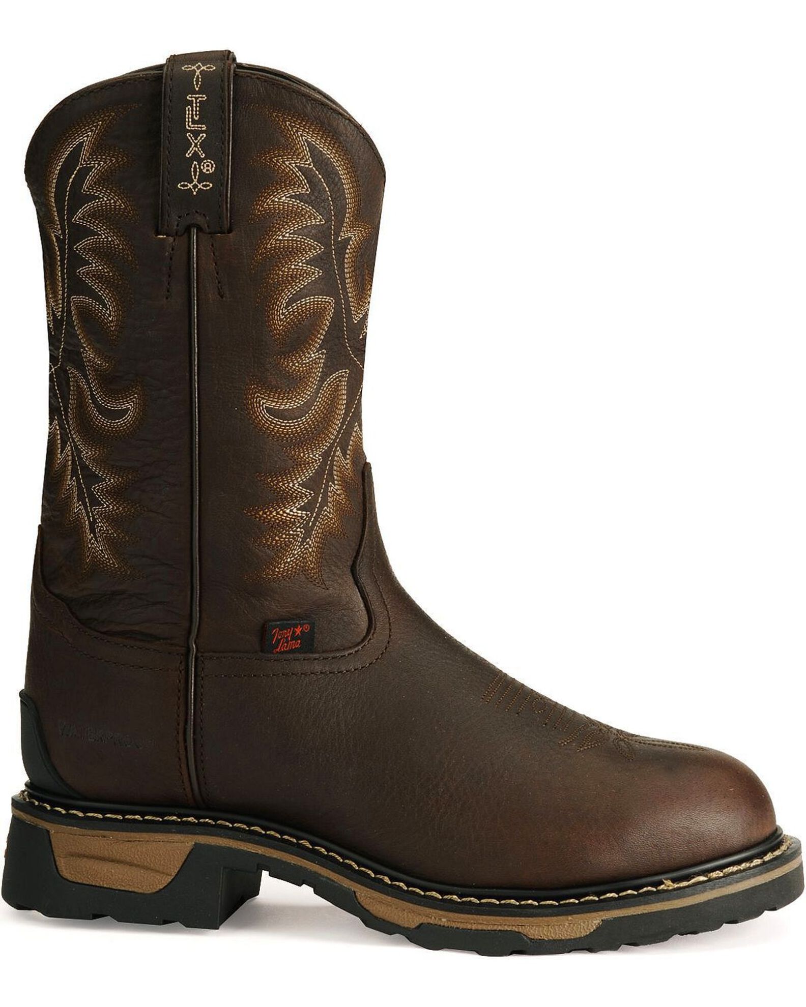 Product Name Tony Lama Men s TLX Waterproof Pitstop Leather Work Boots Steel Toe