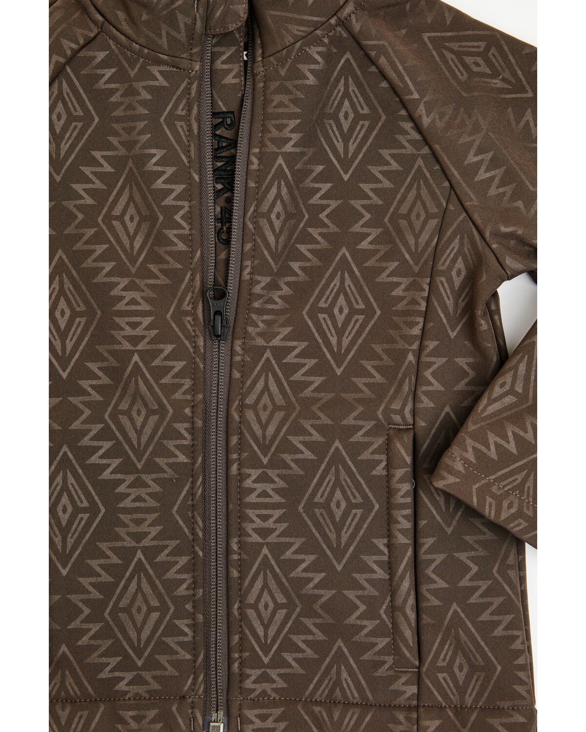 Image #2 - RANK 45&reg; Boys' Buck Southwestern Print Softshell Jacket, Brown, hi-res