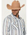Image #2 - Panhandle Men's Vintage Southwestern Striped Long Sleeve Pearl Snap Western Shirt, Natural, hi-res