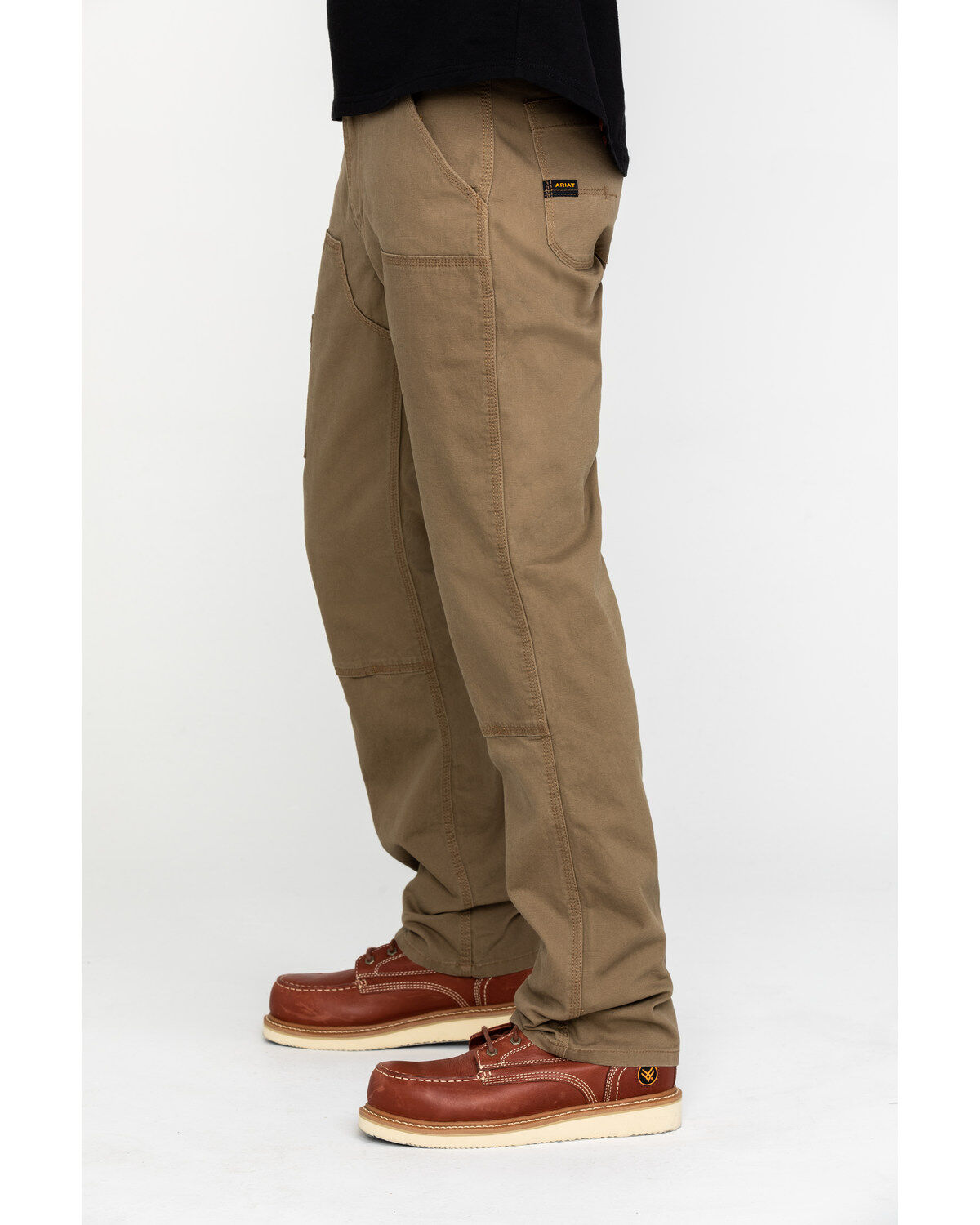 Image #3 - Ariat Men's Khaki Rebar M4 Made Tough Durastretch Double Front Straight Work Pants - Big, , hi-res