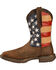 Durango Men's Patriotic Square Toe Western Boots, Brown, hi-res