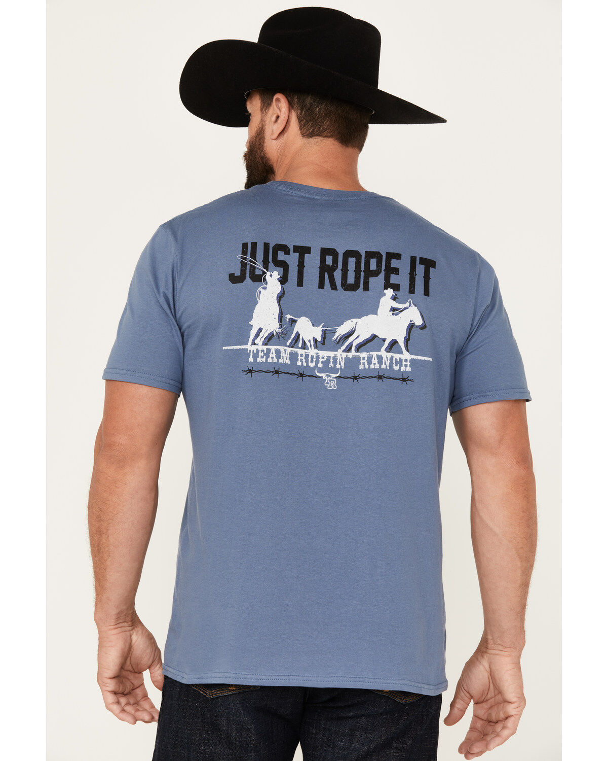 Image #4 - Cowboy Hardware Men's Just Rope It Short Sleeve Graphic T-Shirt, , hi-res