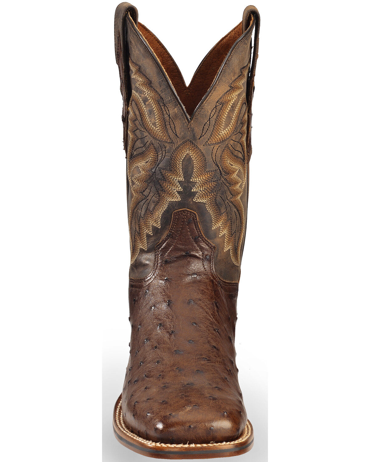 Image #4 - Dan Post Men's Alamosa Exotic Ostrich Cowboy Certified Boots, Chocolate, hi-res