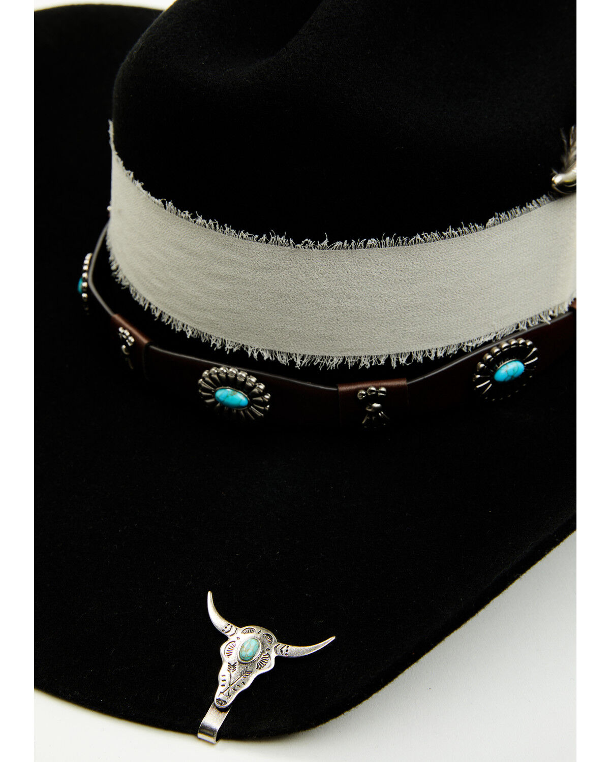 Image #5 - Boot Barn Concho Western Hat Accessory Set, Brown, hi-res