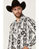 Image #2 - Rock & Roll Denim Men's Southwestern Print Long Sleeve Snap Stretch Western Shirt, White, hi-res