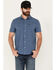 Image #1 - Brixton Men's Charter Short Sleeve Button-Down Shirt, Blue, hi-res
