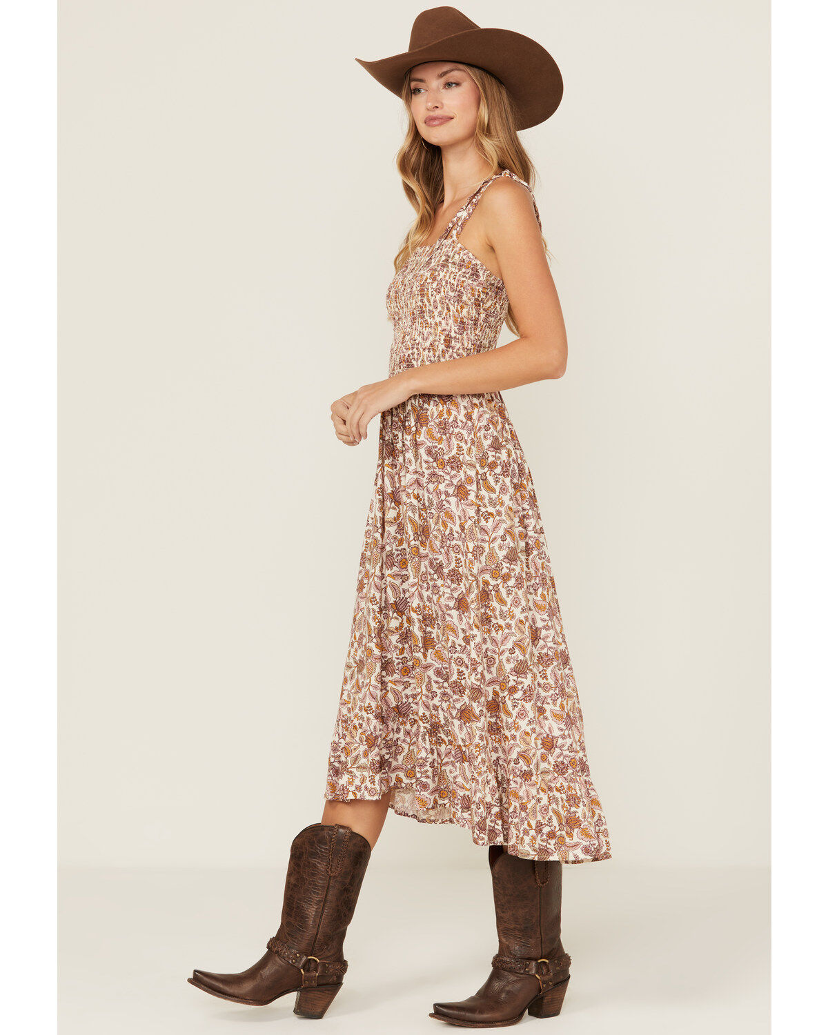 Image #2 - Cotton & Rye Women's Floral Print Midi Sundress, Ivory, hi-res