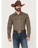 Image #1 - Cody James Men's Jenks Plaid Print Long Sleeve Snap Western Shirt, Grey, hi-res