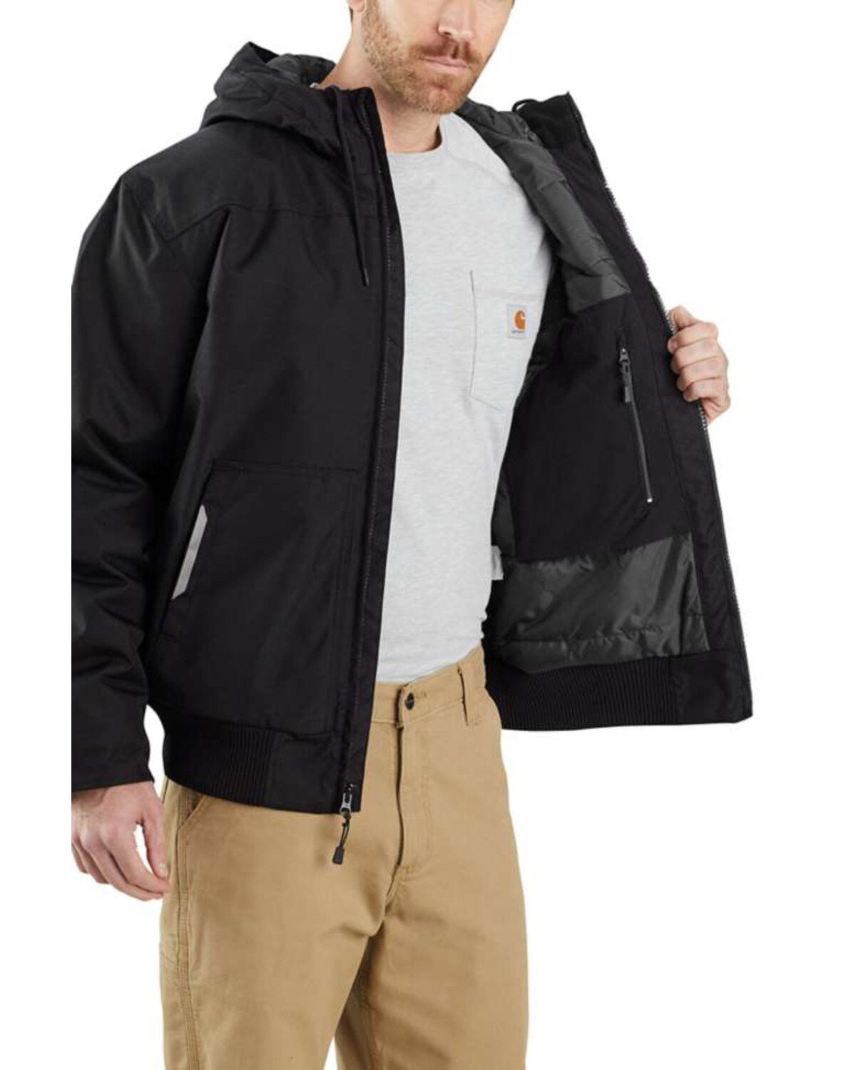 Image #3 - Carhartt Men's Yukon Extremes Insulated Hooded Active Work Jacket , , hi-res
