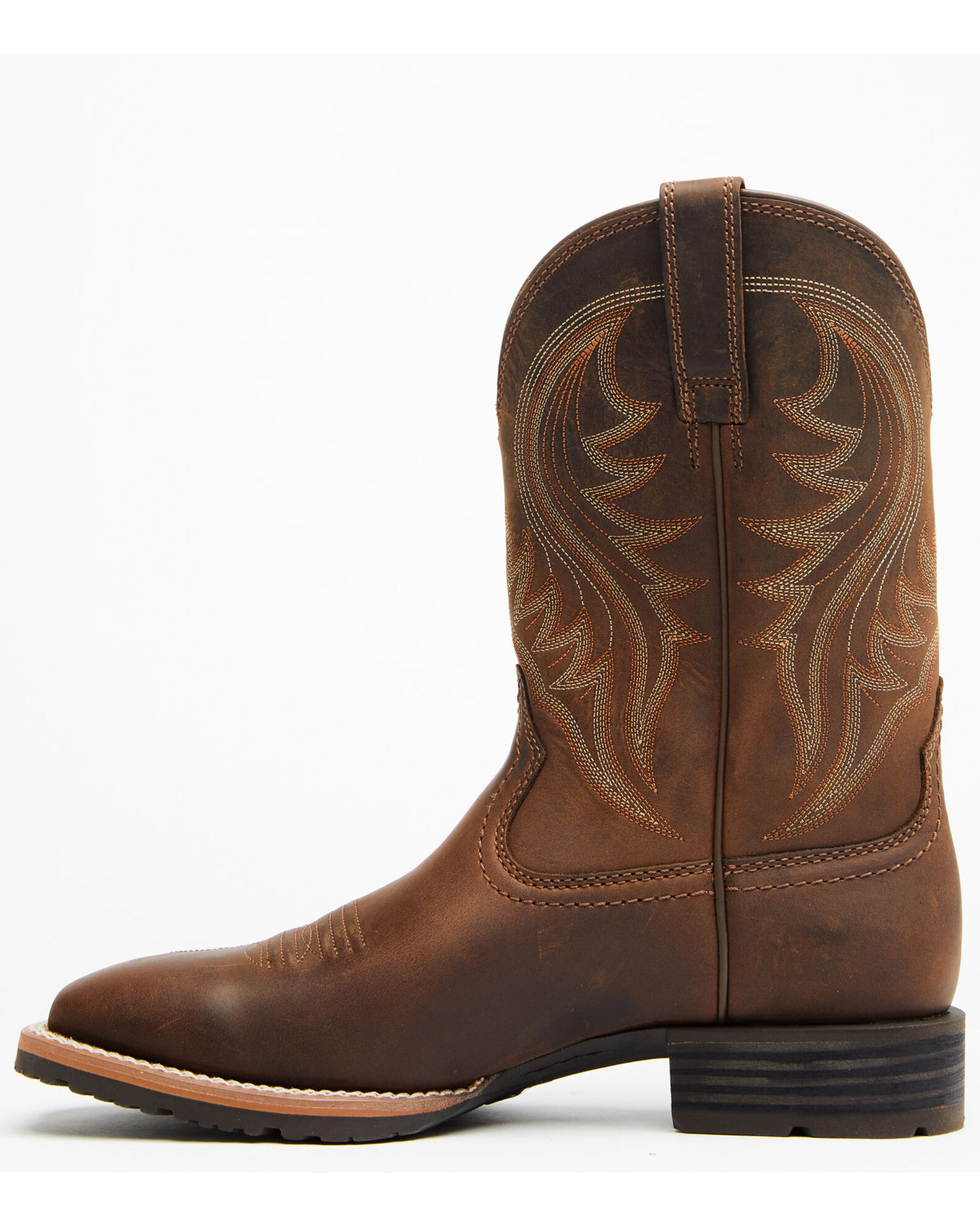 Ariat Men s Distressed Hybrid Rancher Western Performance Boots Broad Square Toe Boot Barn