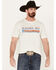 Image #1 - RANK 45® Men's Stria Rank Short Sleeve Graphic T-Shirt, White, hi-res