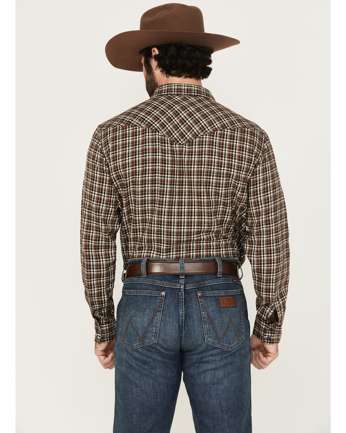 Image #4 - Cody James Men's Jenks Plaid Print Long Sleeve Snap Western Shirt, Grey, hi-res