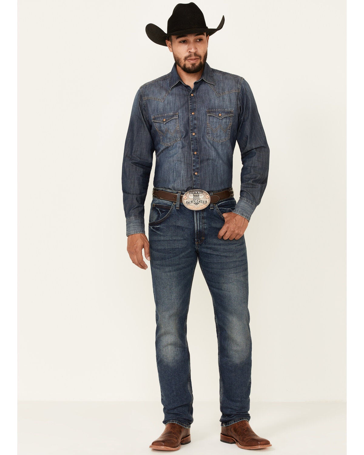 Lee Men's Oswald Heritage Medium Wash Stretch Regular Straight Jeans, Blue, hi-res