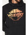 Image #3 - Wrangler Men's Logo Graphic Hooded Sweatshirt, Black, hi-res