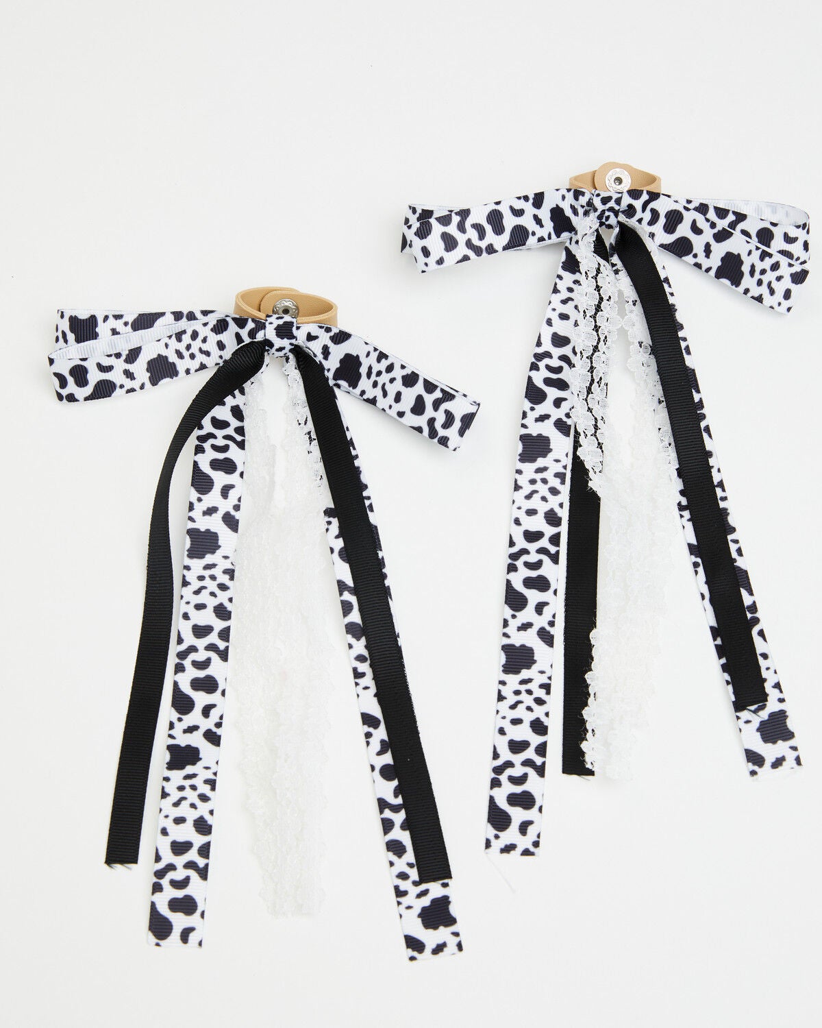 Image #2 - Shyanne Women's Cow Print Boot Bows - 2 Piece, Black/white, hi-res