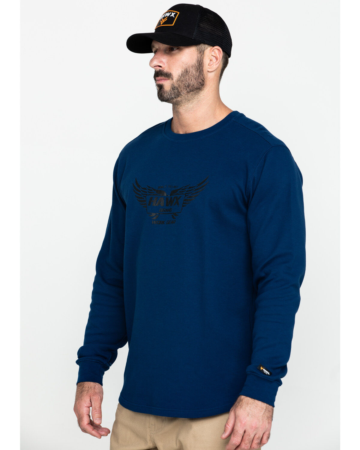 Image #3 - Hawx Men's Wings Graphic Thermal Long Sleeve Work T-Shirt, , hi-res