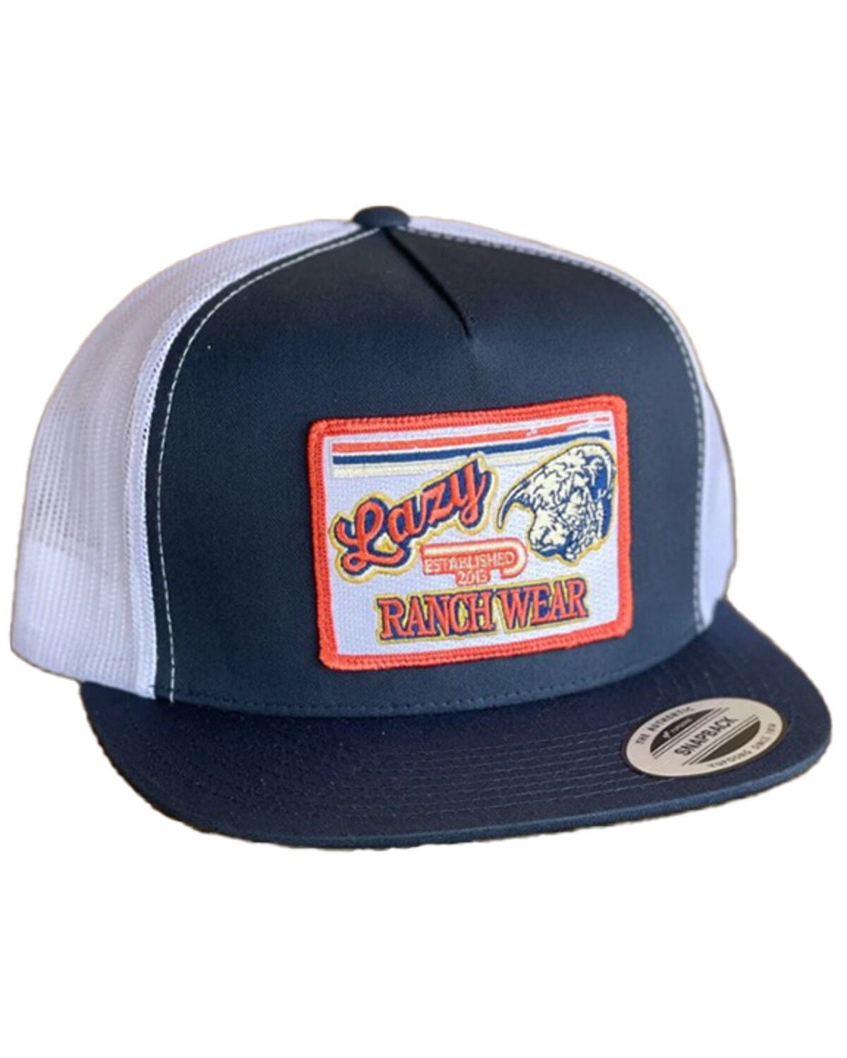 Lazy J Ranch Wear Men's Retro Logo Ball Cap , Navy