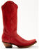 Planet Cowboy Women's It's All Red To Me Leather Western Boot - Snip Toe , Red, hi-res