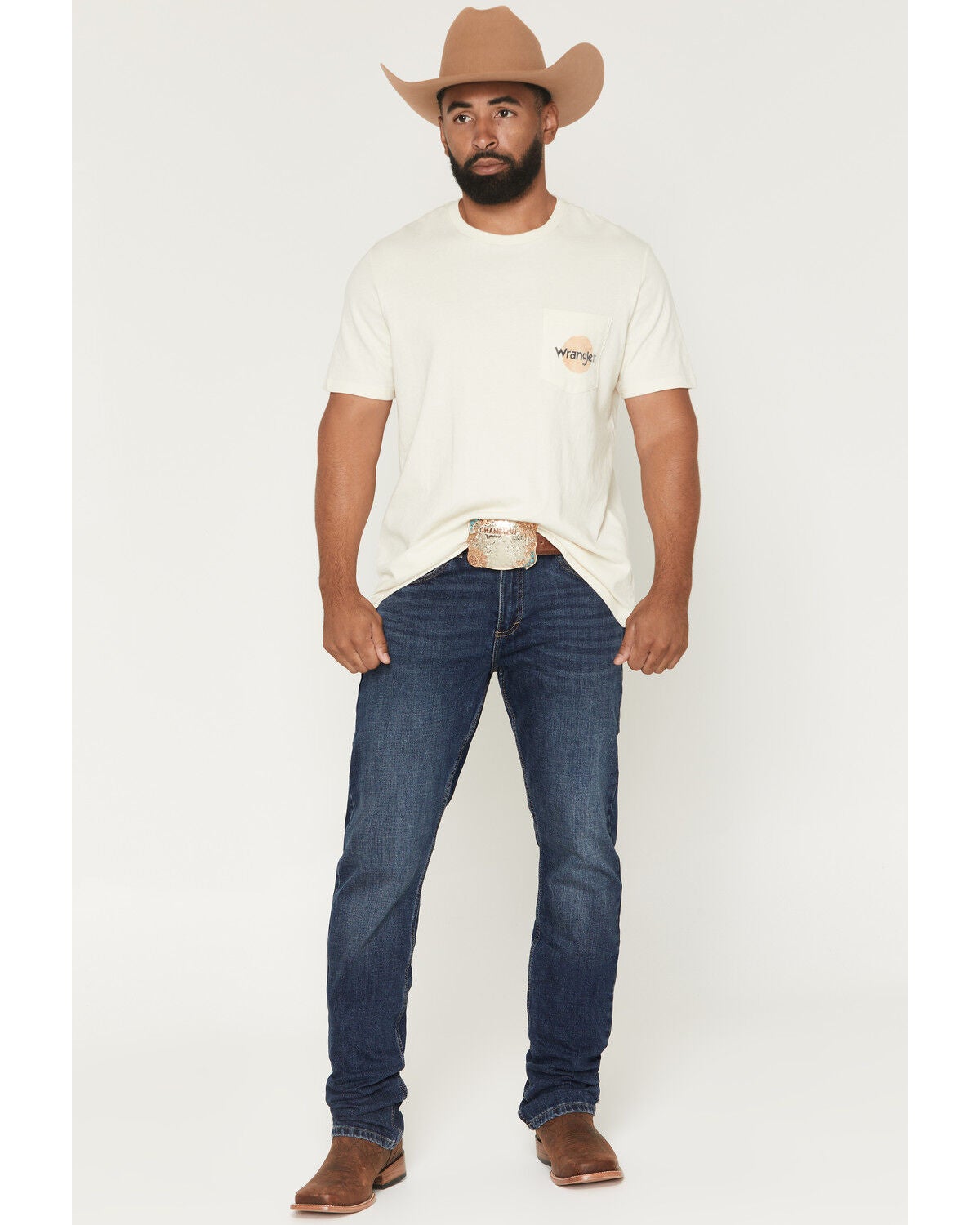 Wrangler 20X Men's 44MWX Pepperstone Dark Wash Slim Straight Stretch Denim Jeans, Dark Wash, hi-res