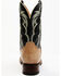 Dan Post Men's Hand Ostrich Quill Western Boots - Broad Square Toe, White, hi-res