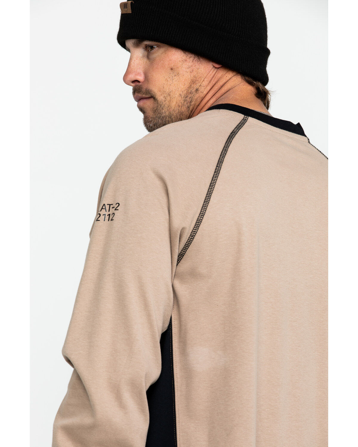 Image #2 - Cinch Men's FR Henley Long Sleeve Work T-Shirt, , hi-res