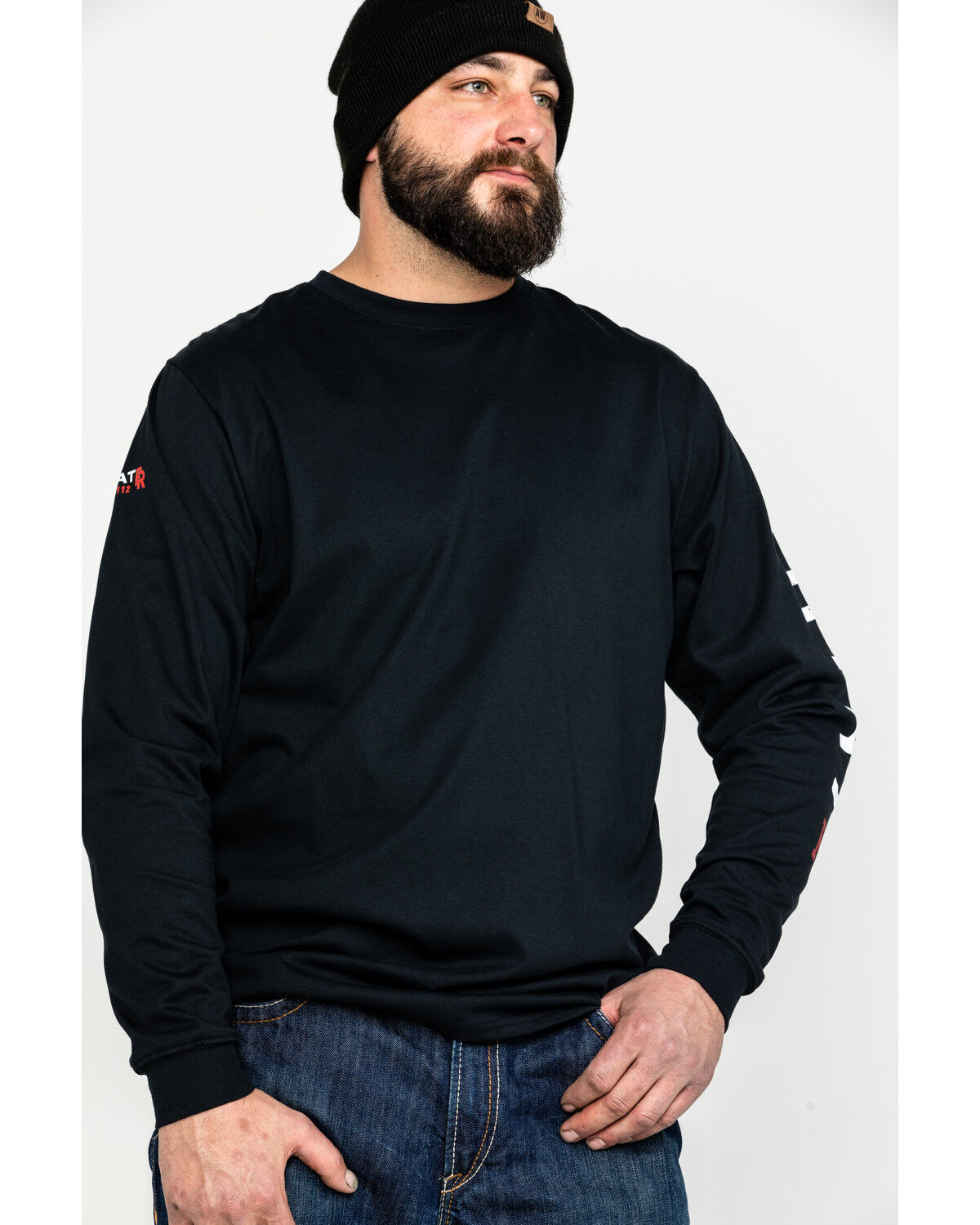Image #3 - Ariat Men's FR Roughneck Back Skull Graphic Long Sleeve Work T-Shirt - Tall, , hi-res