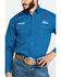 Image #4 - Wrangler Men's Royal Blue Ford Logo Print Long Sleeve Western Shirt , , hi-res