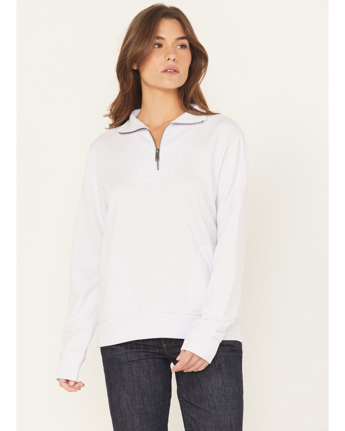 Carhartt Women's Tencel&trade; Fiber Series Relaxed Fit Half-Zip Pullover, Lavender, hi-res