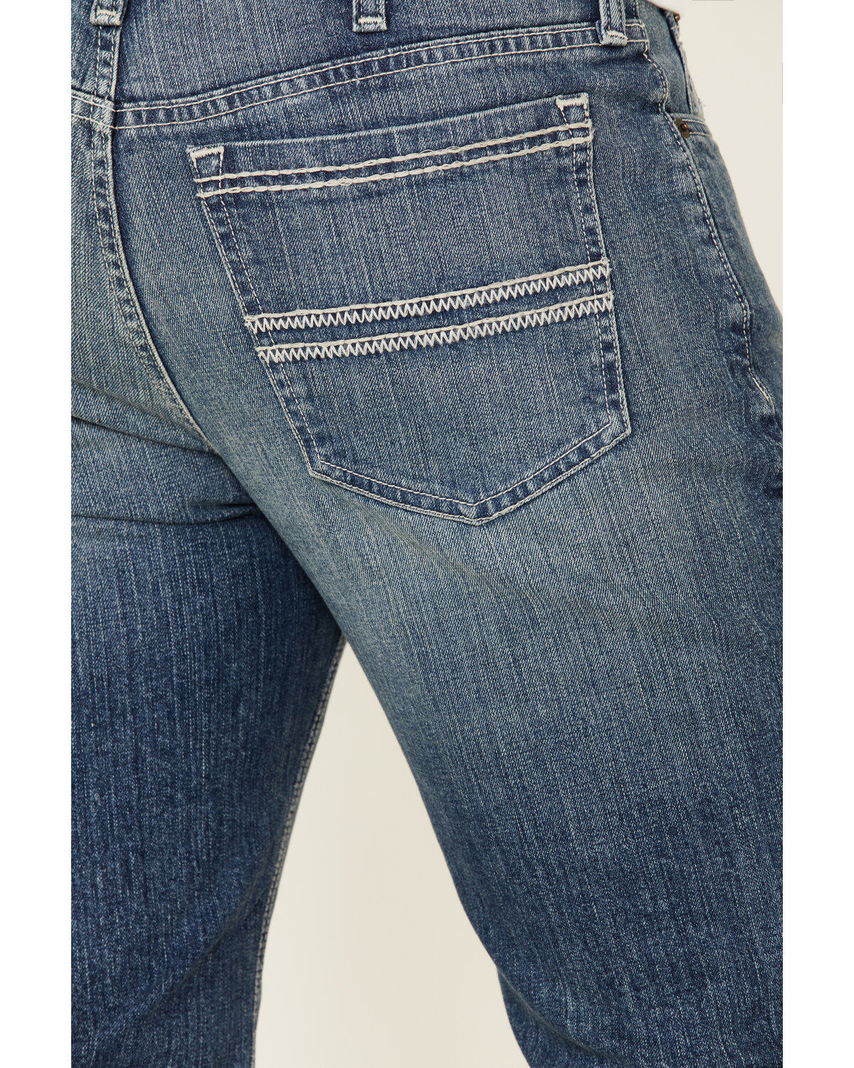 Image #4 - Cinch Men's Silver Label Performance Stretch Slim Straight Jeans, Indigo, hi-res