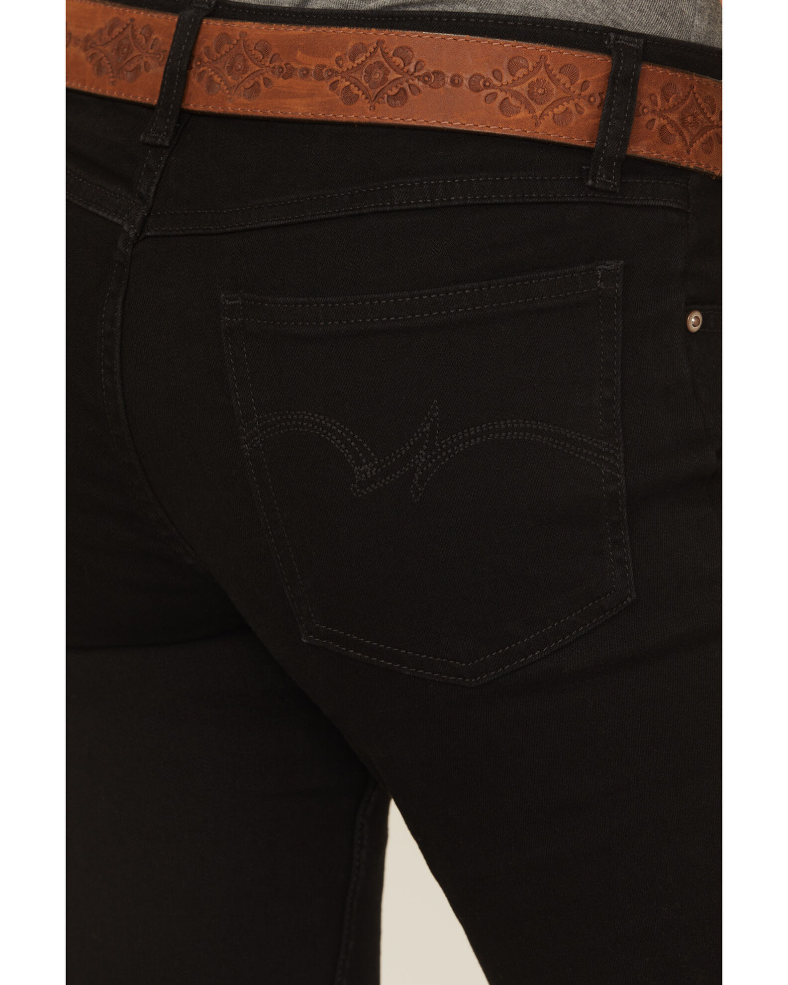 Image #4 - Wrangler Women's Black Mid Rise Bootcut Jeans, Black, hi-res