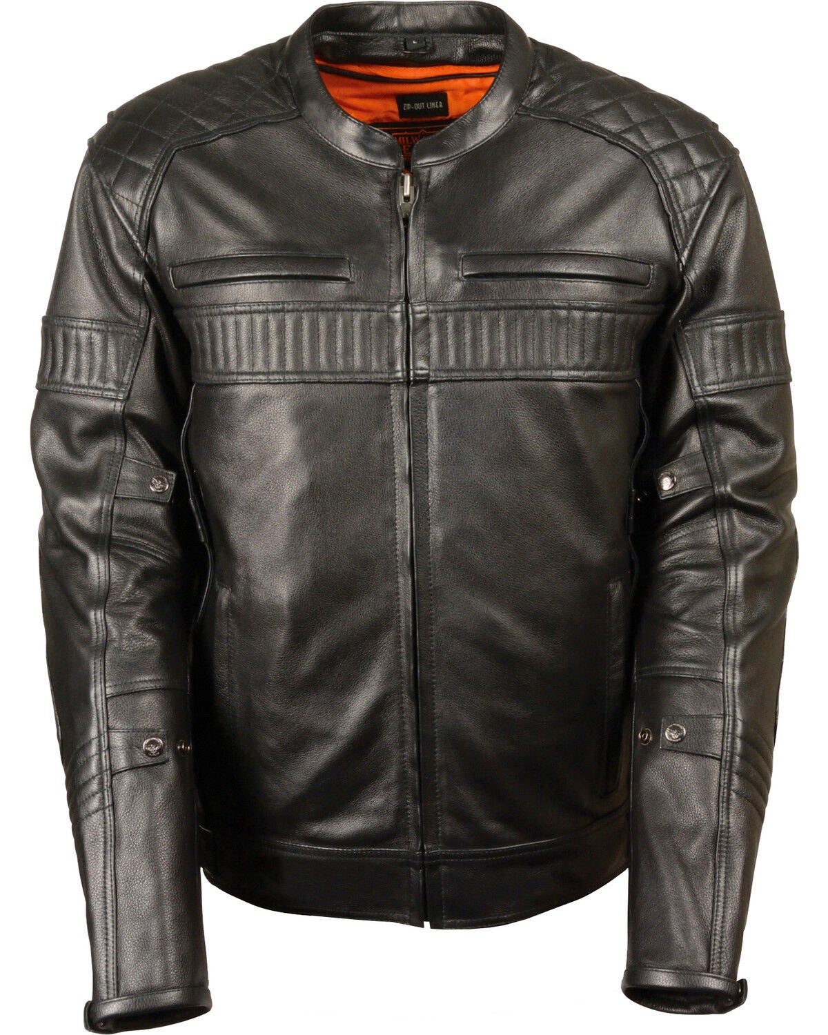 Milwaukee Leather Men's Quilted Pattern Scooter Jacket - Big 4X, Black, hi-res