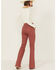 Image #3 - Shyanne Women's Marsala Darted Waist Comfort Stretch Super Flare Jeans, Rust Copper, hi-res