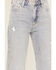 Ceros Women's Light Wash High Rise Distressed Wide Jeans, Blue, hi-res