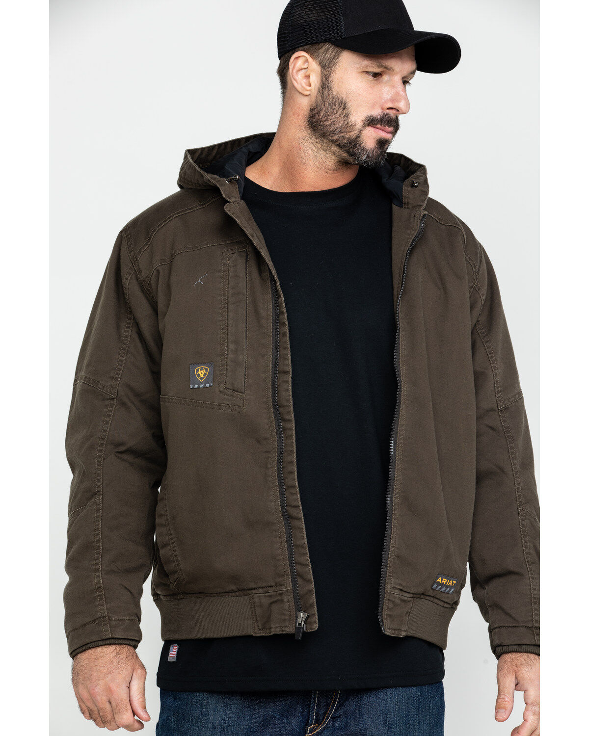 Image #1 - Ariat Men's Wren Rebar Washed Dura Canvas Insulated Work Coat - Big & Tall, , hi-res
