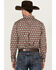 Image #4 - RANK 45® Men's Multaz Southwestern Print Geo Print Long Sleeve Button-Down Performance Stretch Western Shirt, Teal, hi-res