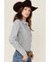Image #2 - Ariat Women's Kirby Striped Long Sleeve Button-Down Stretch Western Shirt, Blue, hi-res