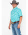 Image #4 - Wrangler 20x Men's Green Plaid Advanced Comfort Short Sleeve Western Shirt , , hi-res