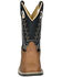 Image #4 - Smoky Mountain Boys' El Paso Western Boots - Broad Square Toe, Black/brown, hi-res